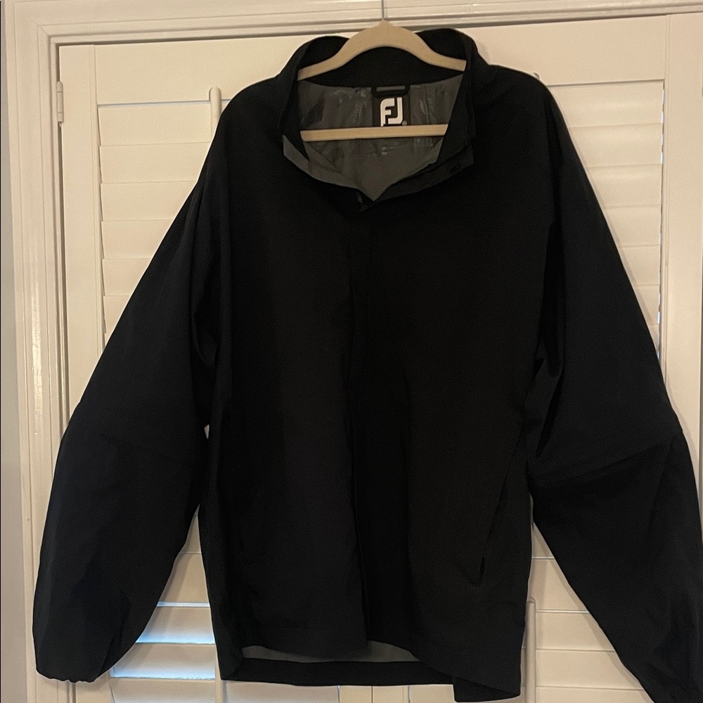 FootJoy DryJoys Black Men's Lightweight Golf Rain Jacket XXL